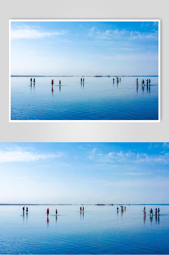 天空之境茶卡盐湖摄影背景图片