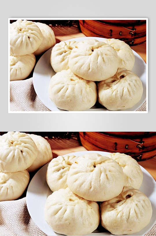 中国美食包子小笼包摄影背景元素素材图片