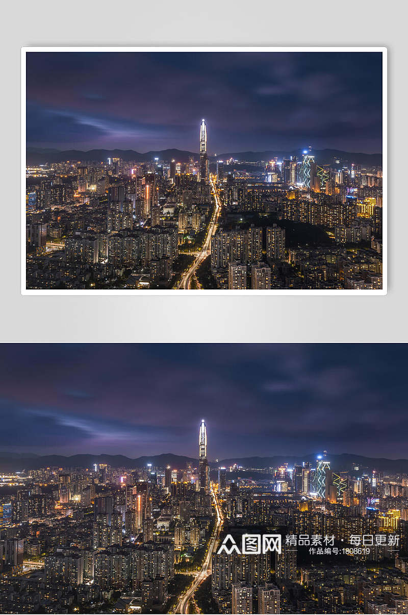 深圳缤纷夜景高清图片素材