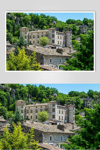 欧洲城堡古堡摄影元素图片
