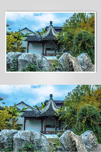 中国古建筑亭台背景高清图片 摄影图