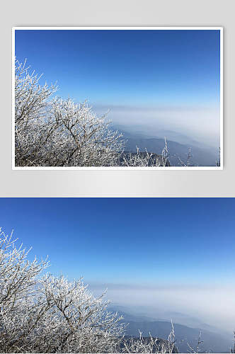峨眉山雪景高清图片