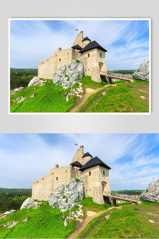 清新欧洲城堡古堡高清图片