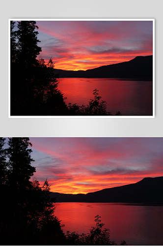 湖泊湖面风景摄影素材图片