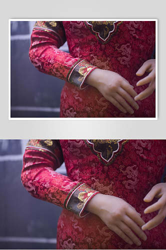 中国元素旗袍袖子高清图片