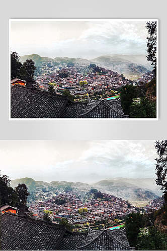 苗寨建筑风景图片