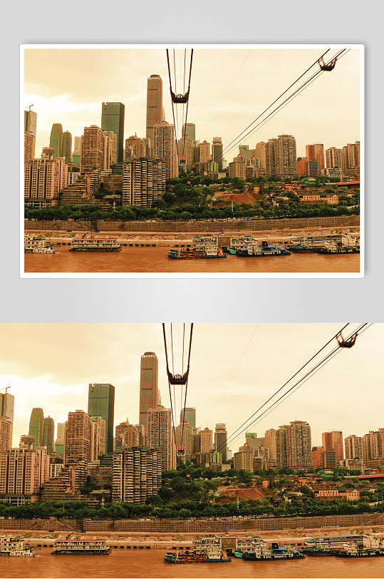 重庆城市长江索道图片
