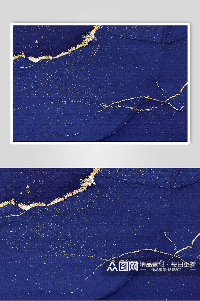 高端蓝色中国风鎏金纹理质感贴图图片素材
