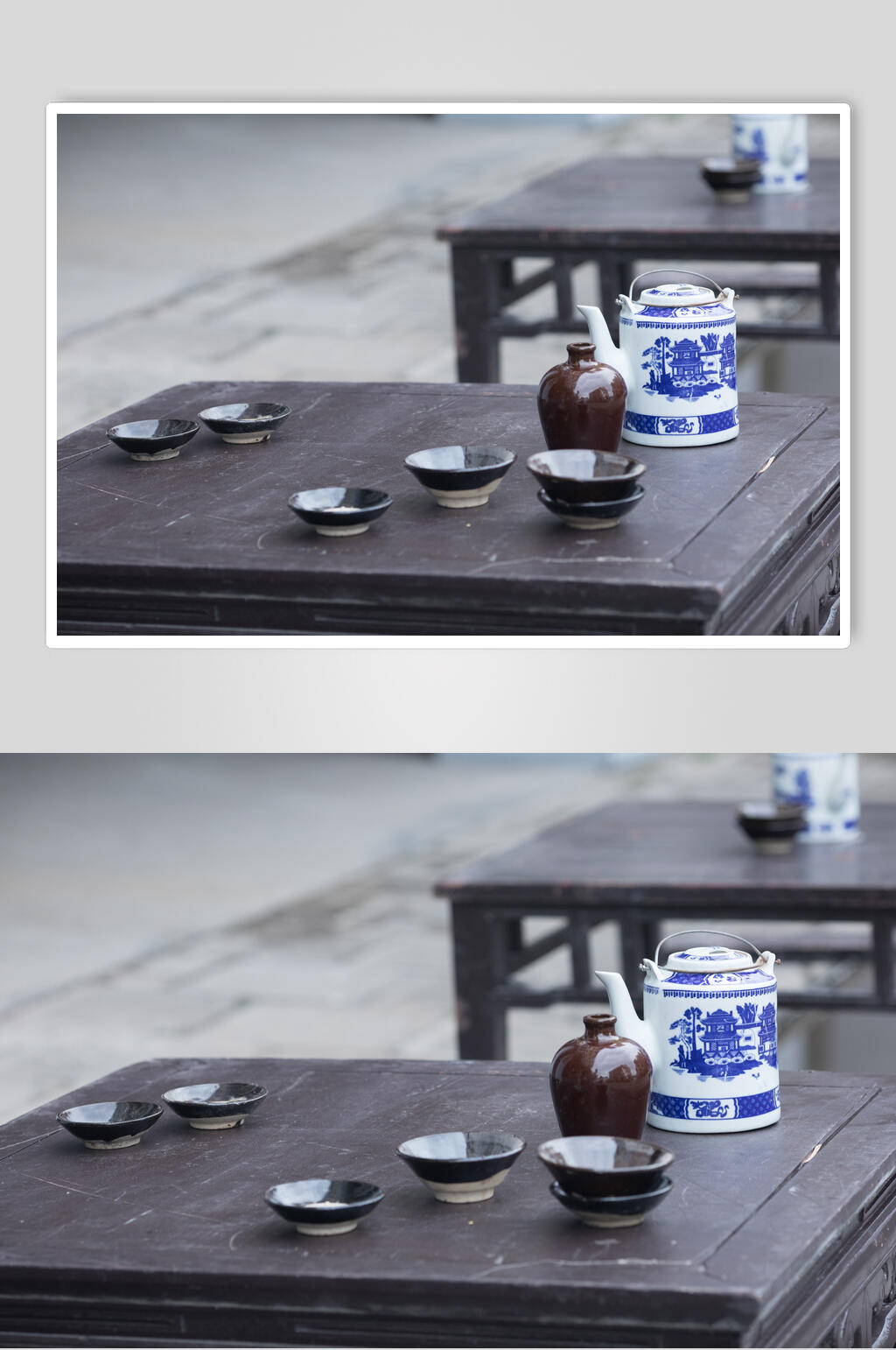 老上海的路边大碗茶高清图片素材