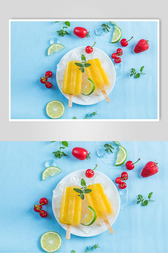 果蔬味冰棍美食摄影图片