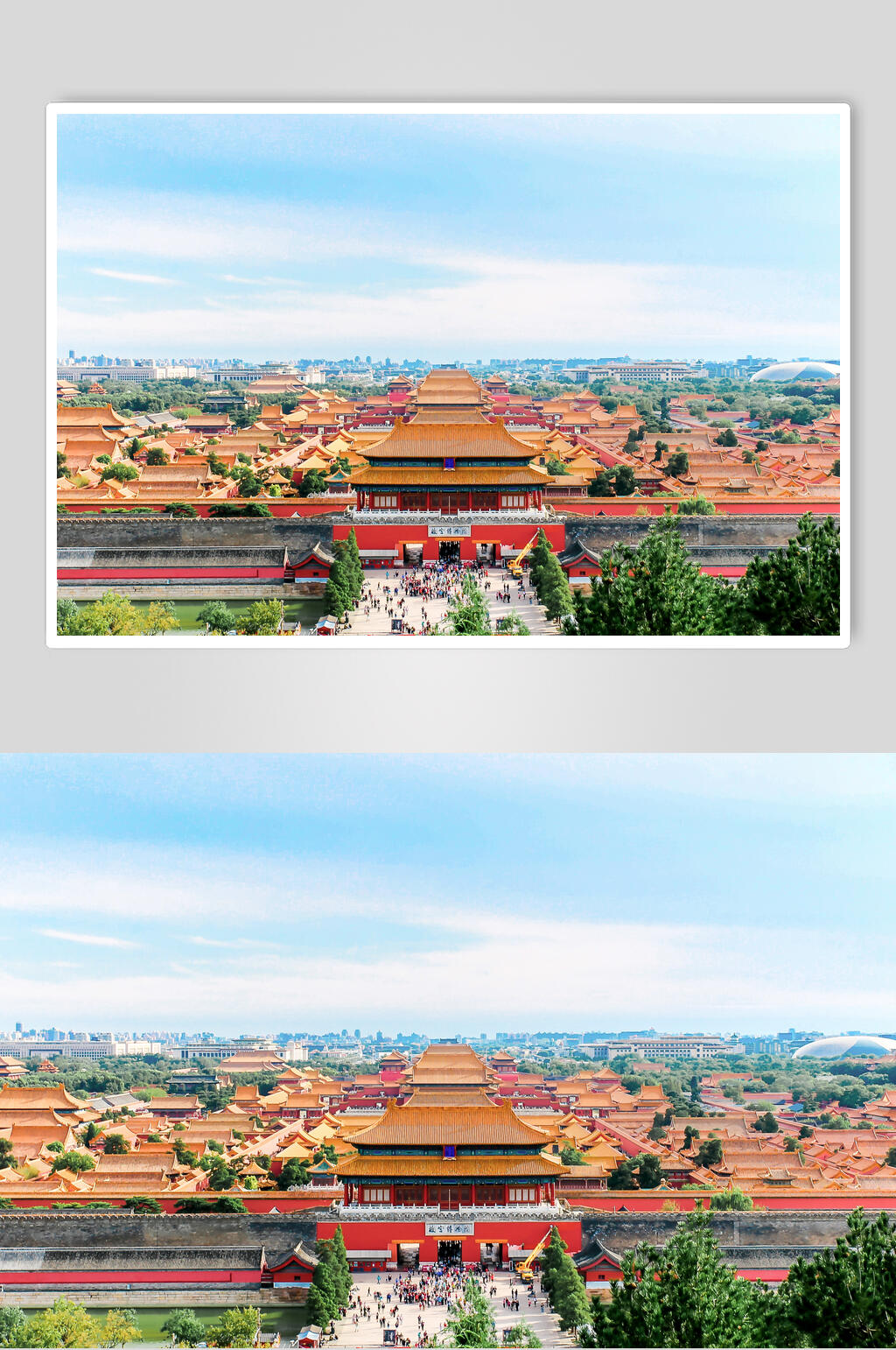 北京风光故宫建筑宏伟正面全景图片素材