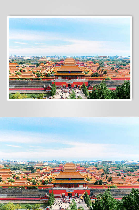 北京风光故宫建筑宏伟正面全景图片
