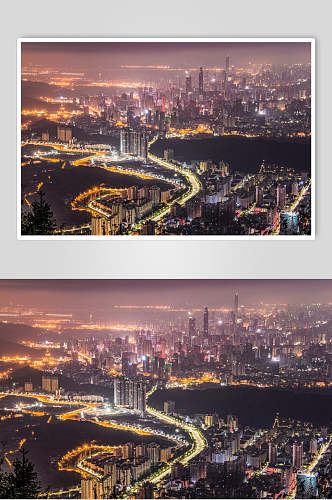 深圳鹏城夜景高清图片