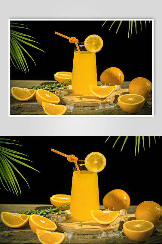 鲜橙汁冷饮图片