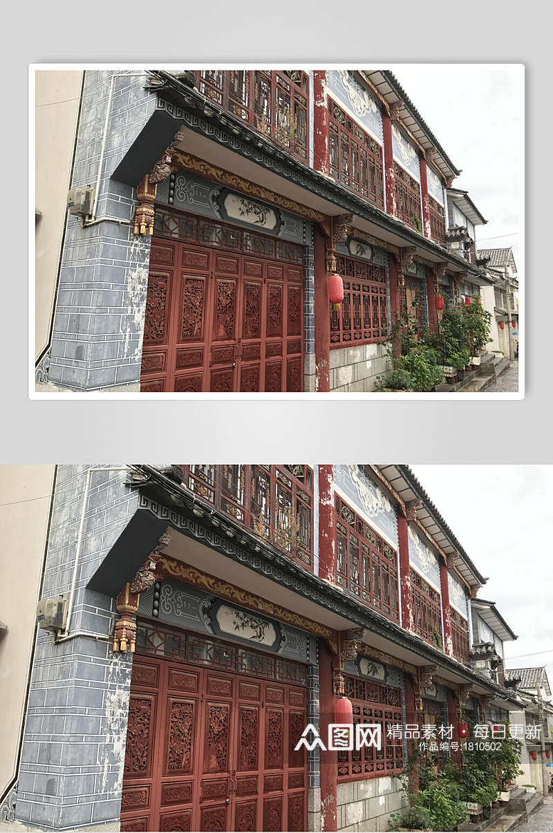 丽江古城古建筑群高清图片素材