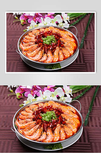 美食香辣虾摄影背景图片