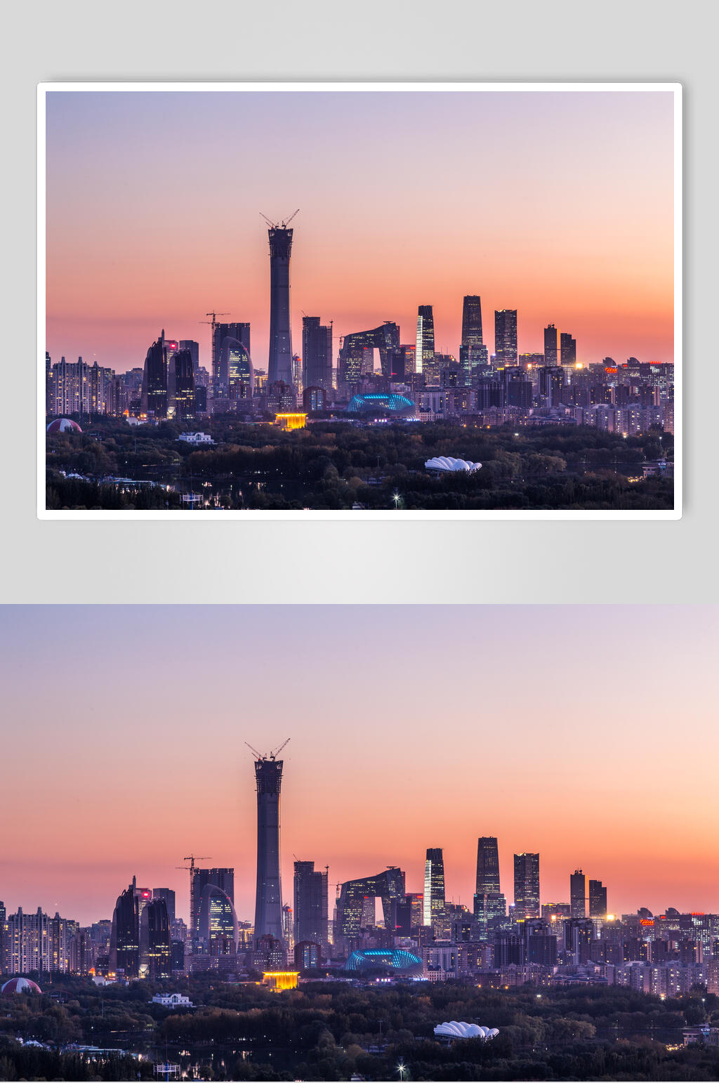北京风光建筑夜景晚霞高清图片素材
