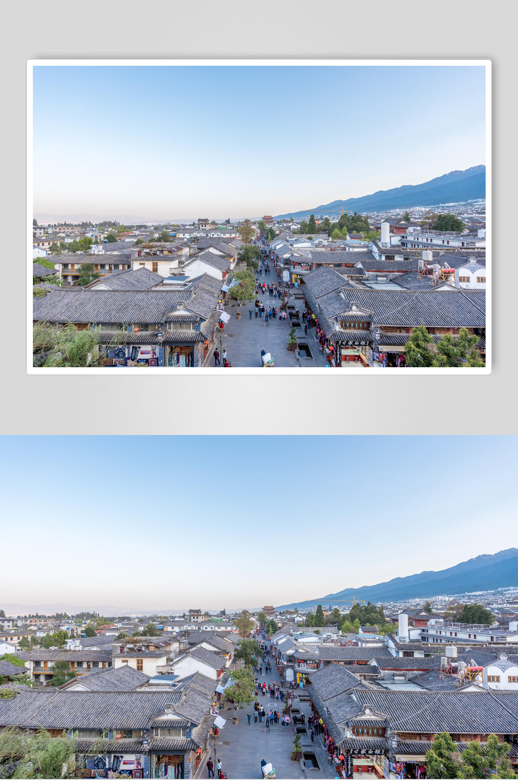 俯瞰云南大理古城高清图片素材