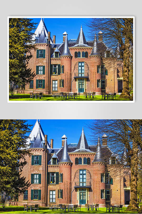 欧洲城堡古堡旅游宣传摄影图片