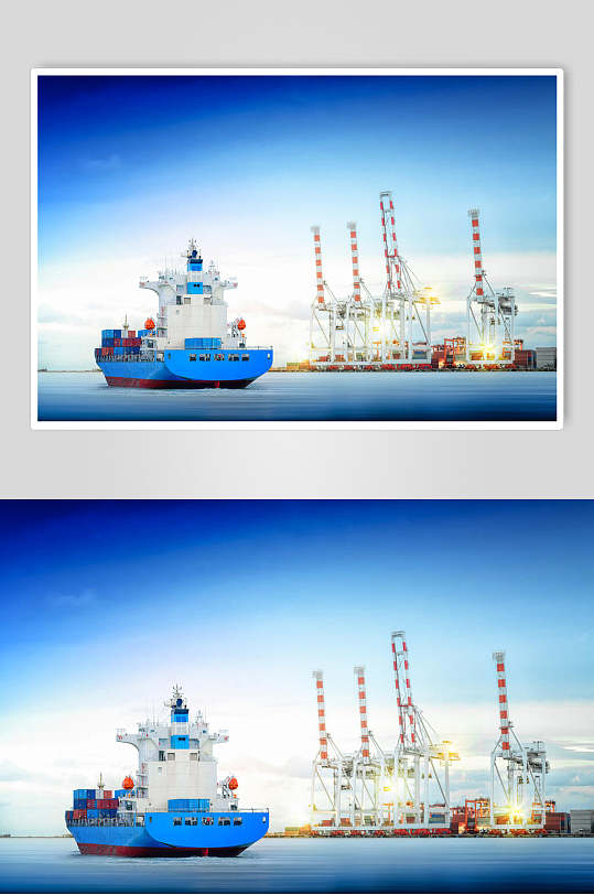 轮船货船航运元素图片