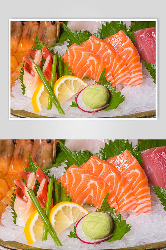日式料理三文鱼图片