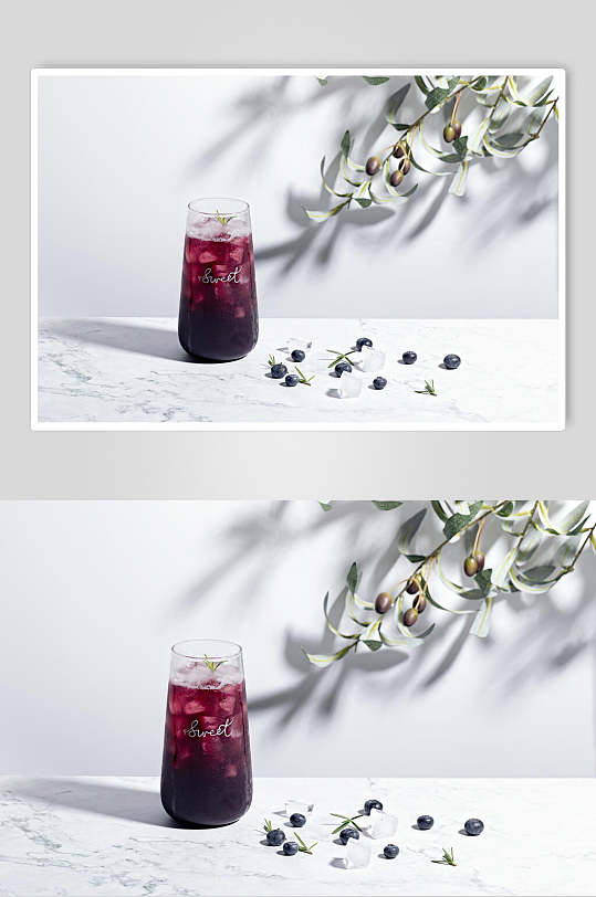 蓝莓果汁冷饮图片