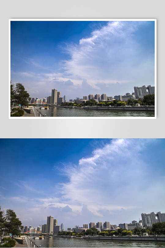静谧天津城市风光摄影元素背景图片