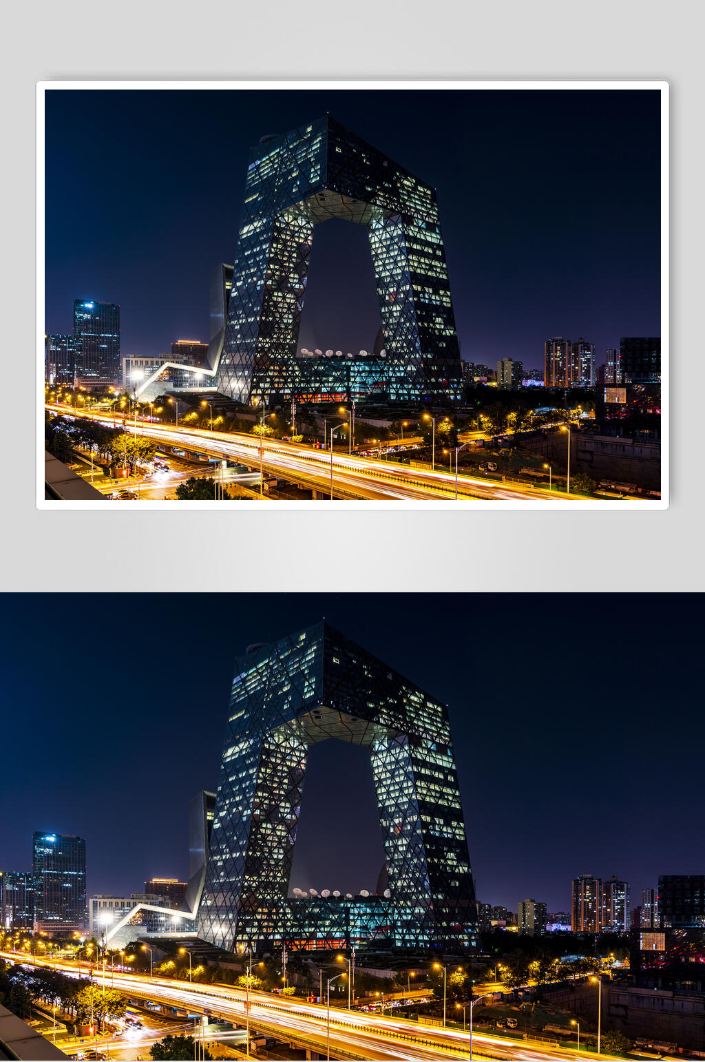 北京风光夜景灯光奢华建筑图片素材