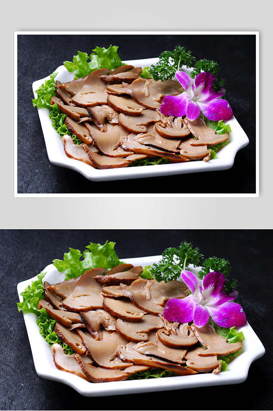 杏鲍菇切片火锅配菜食材高清图片