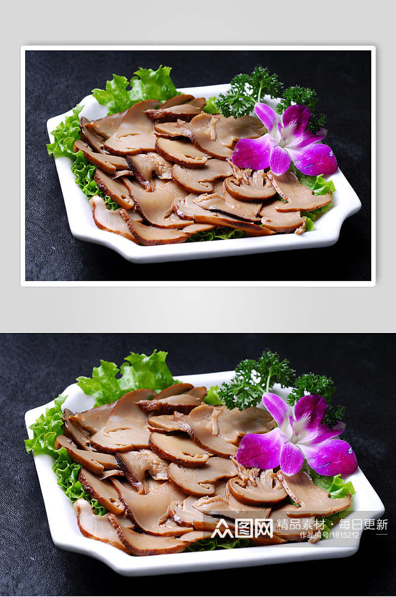 杏鲍菇切片火锅配菜食材高清图片素材