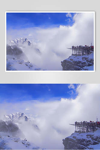 丽江玉龙雪山观景平台高清图片