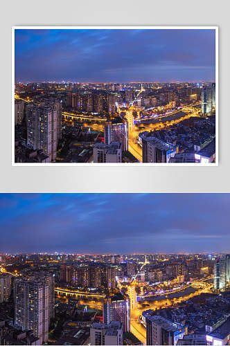 成都都市夜景摄影图片