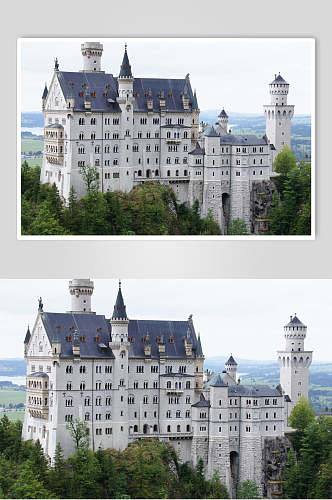 欧洲城堡古堡摄影背景图片