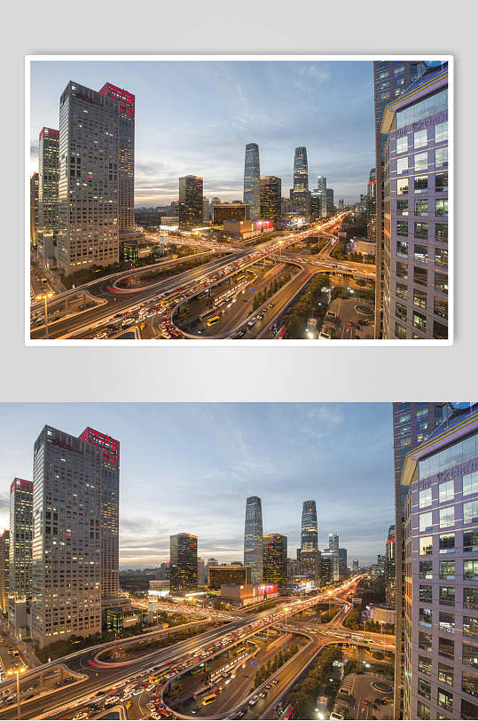 北京风光城市繁华夕阳建筑风景图片
