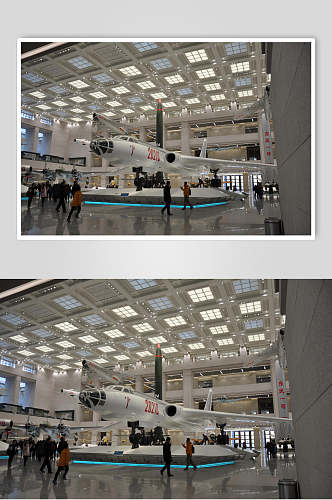 北京风光建筑飞机模型高清图片