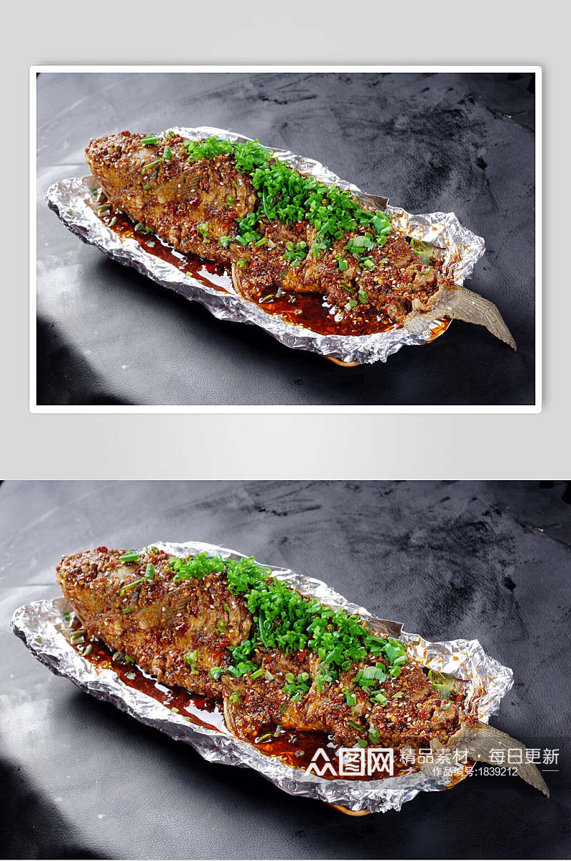 碳烧烤鱼摄影素材图片素材