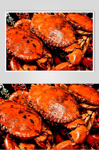 香辣美味海鲜螃蟹大闸蟹餐饮美食图片
