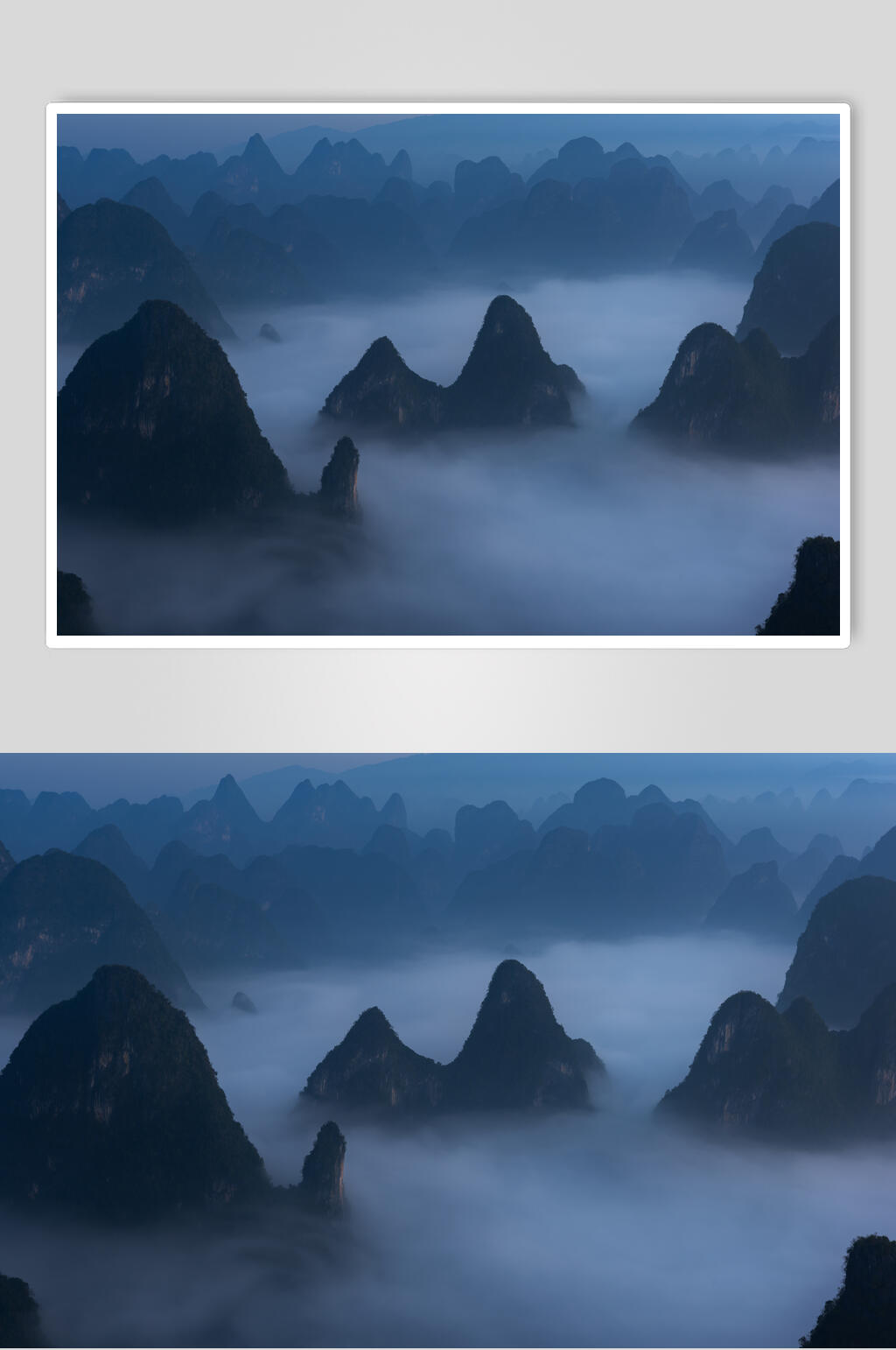 浩瀚云山云海插画背景摄影图片素材