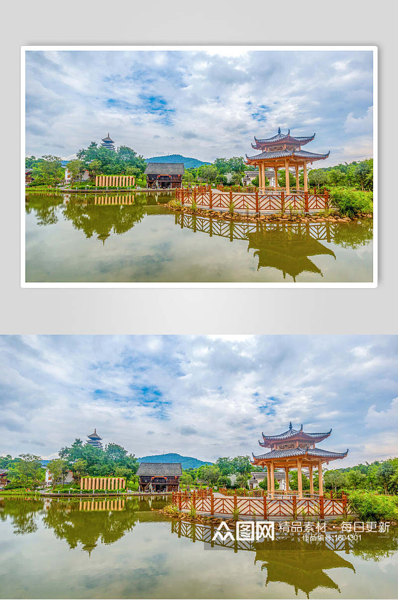 广西民族村美景高清图片素材