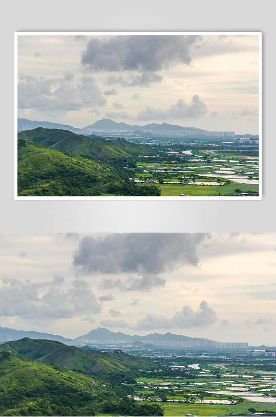深圳罗湖口岸与香港交界处风光高清图片