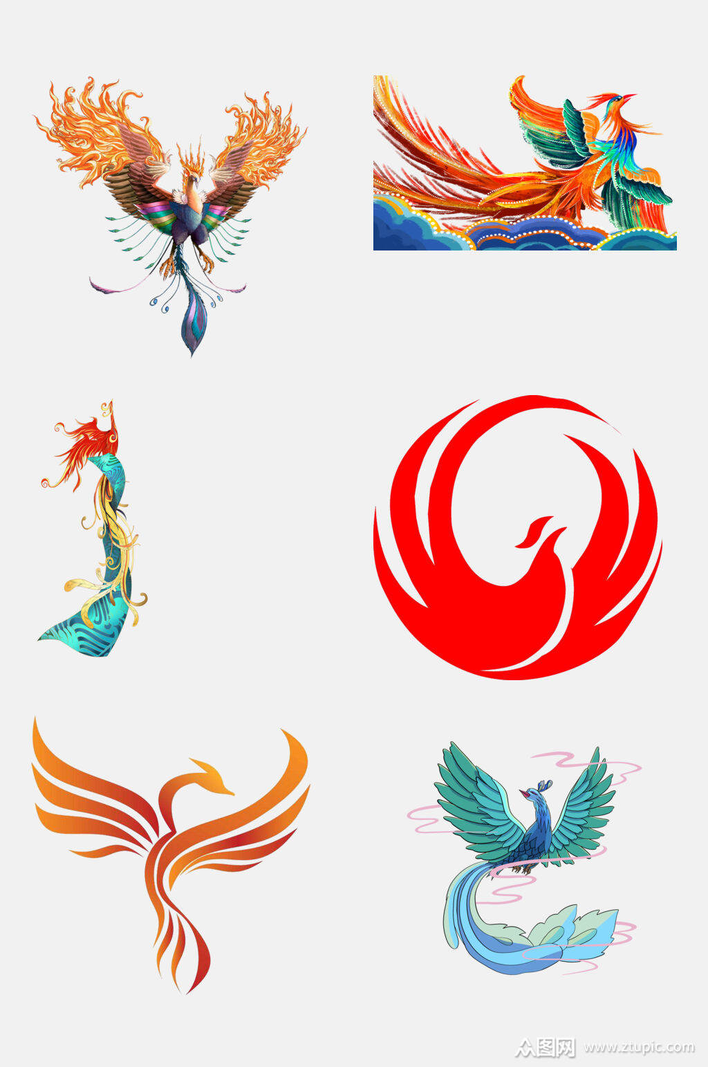 凤凰插画免抠元素素材