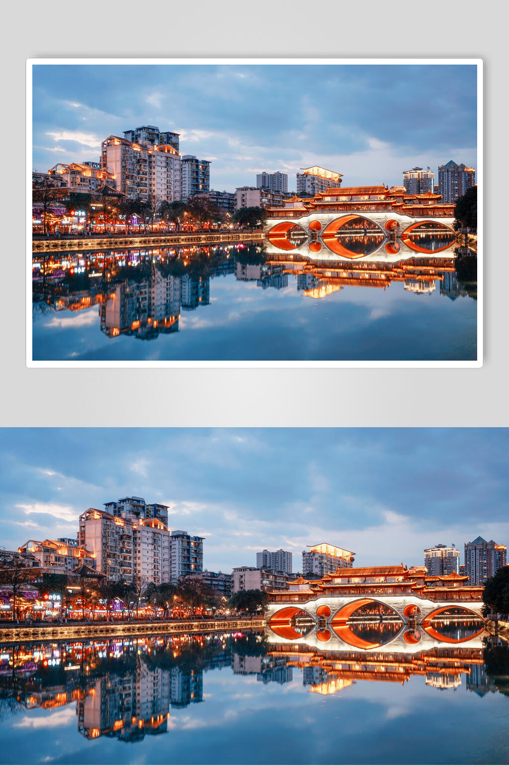 成都九眼桥夜景高清图片素材