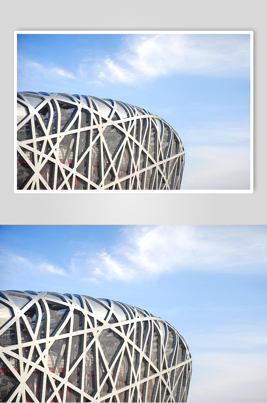 北京风光建筑鸟巢一角高清图片素材