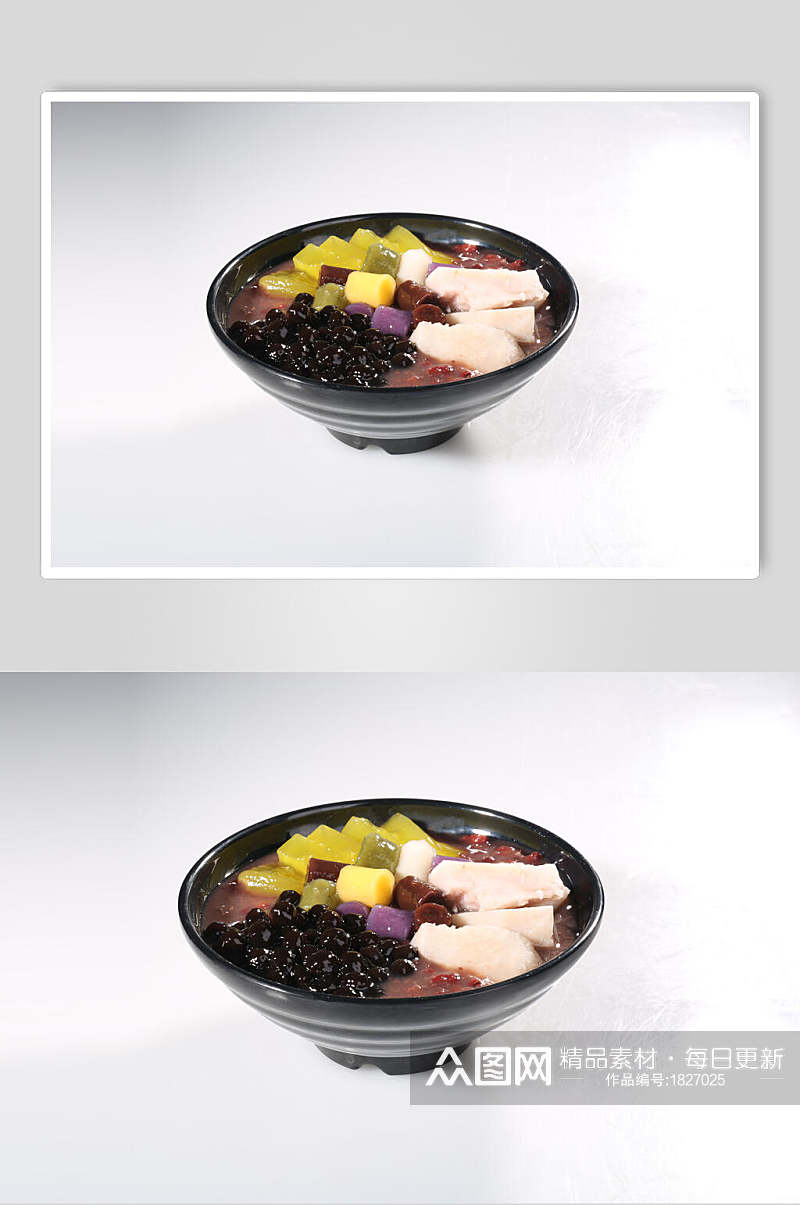 红豆芋圆豆花甜品美食图片素材