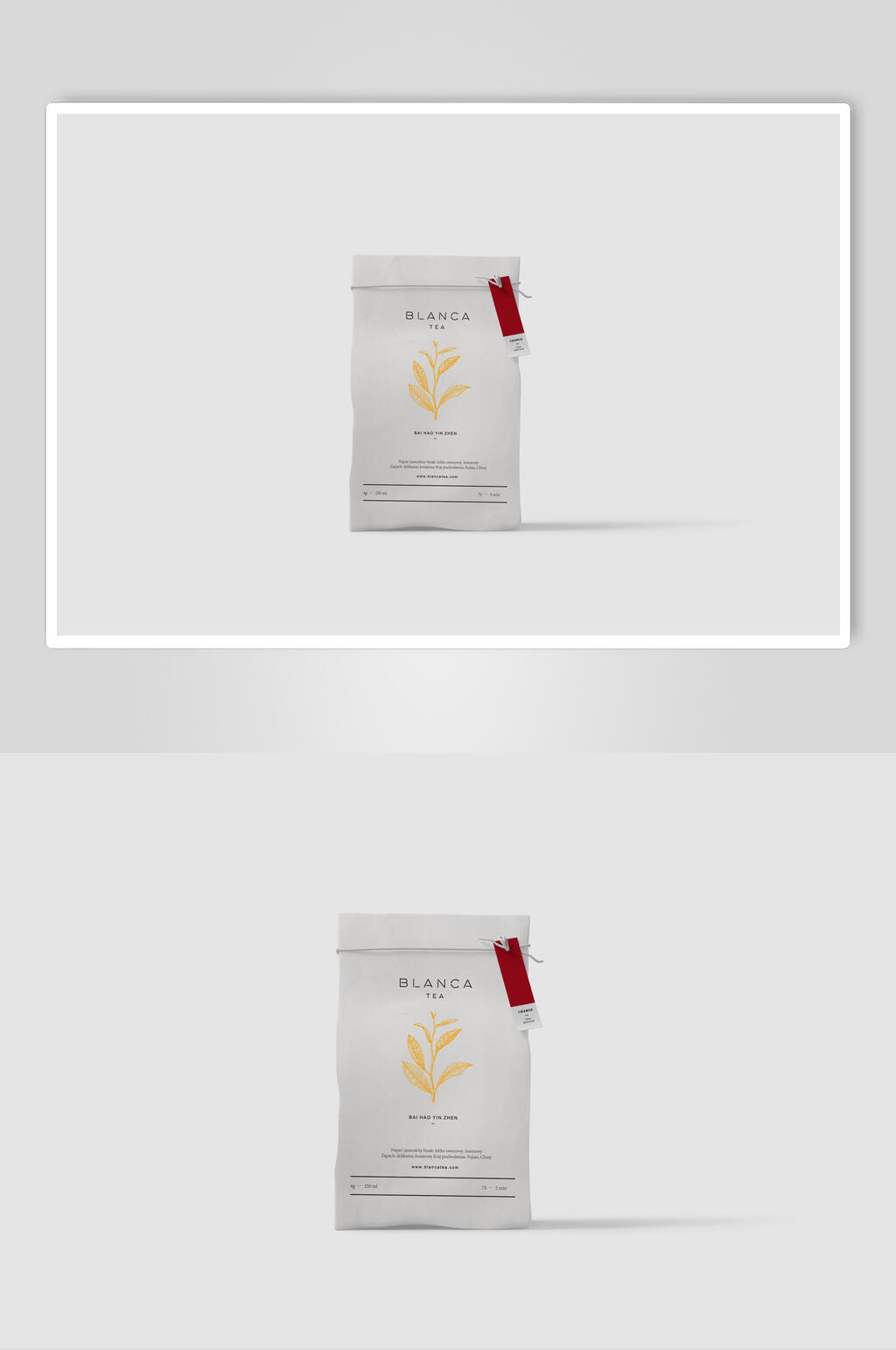 白色袋装面膜包装样机设计素材