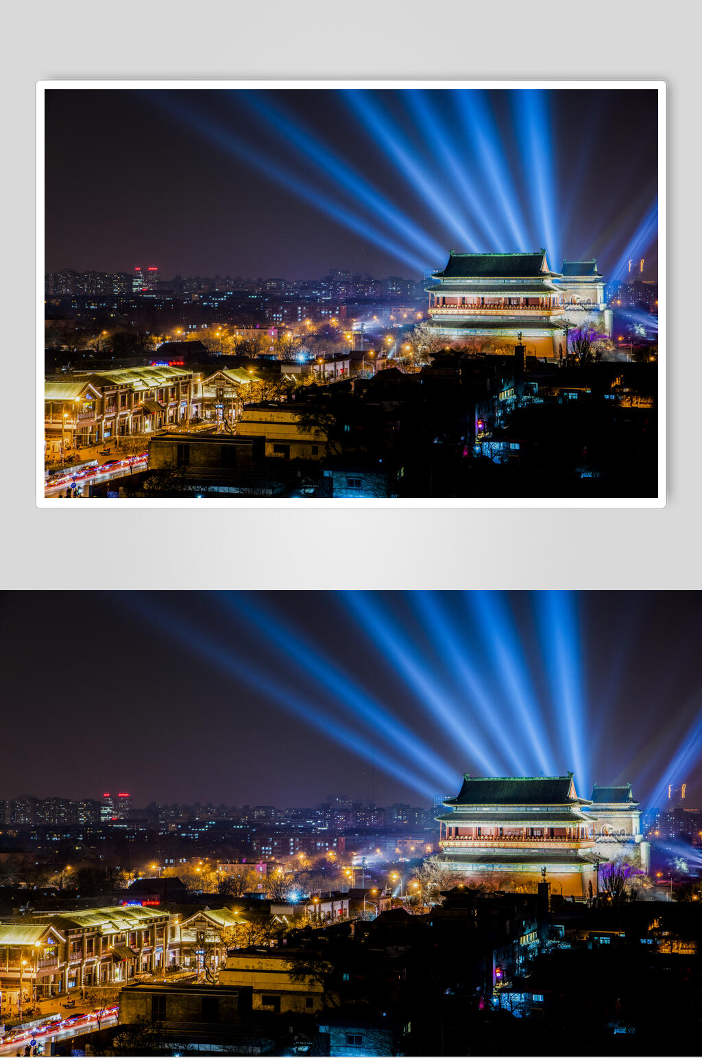 北京风光建筑不夜城高清图片素材