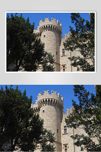 欧洲城堡古堡摄影素材图片