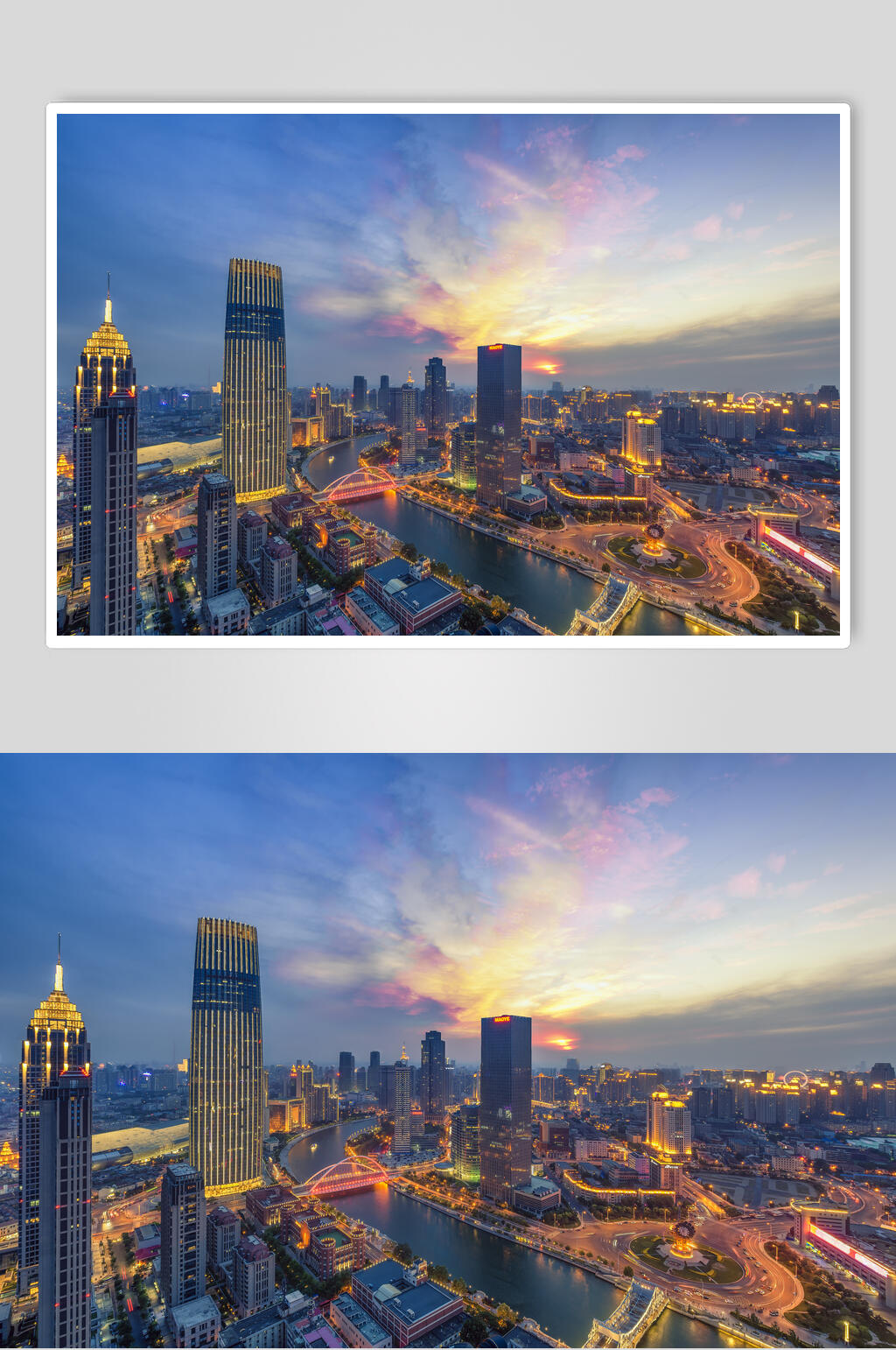 天津城市风光全景摄影图片素材