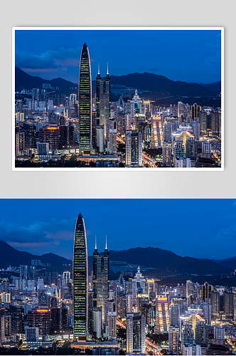 深圳地标建筑城市夜景风光高清图片