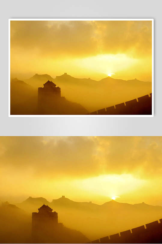 气势恢弘长城名胜古迹摄影素材图片